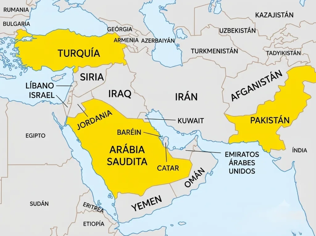 Mapa de la región
